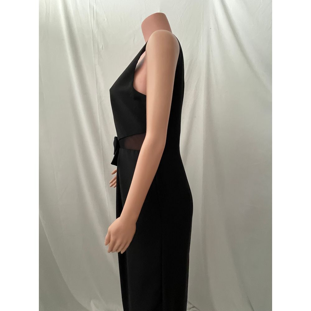 Vintage Cattiva black bow M dress, elegant classy, Old Hollywood, LBD mesh sides - Picture 14 of 14